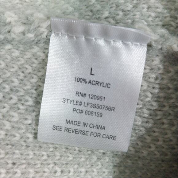 NWT! OLIVE & OAK! ASH GRAY & CREAM PLAID BUTTON FRONT BELTED SWEATER DRESS! SZ L - Picture 12 of 13